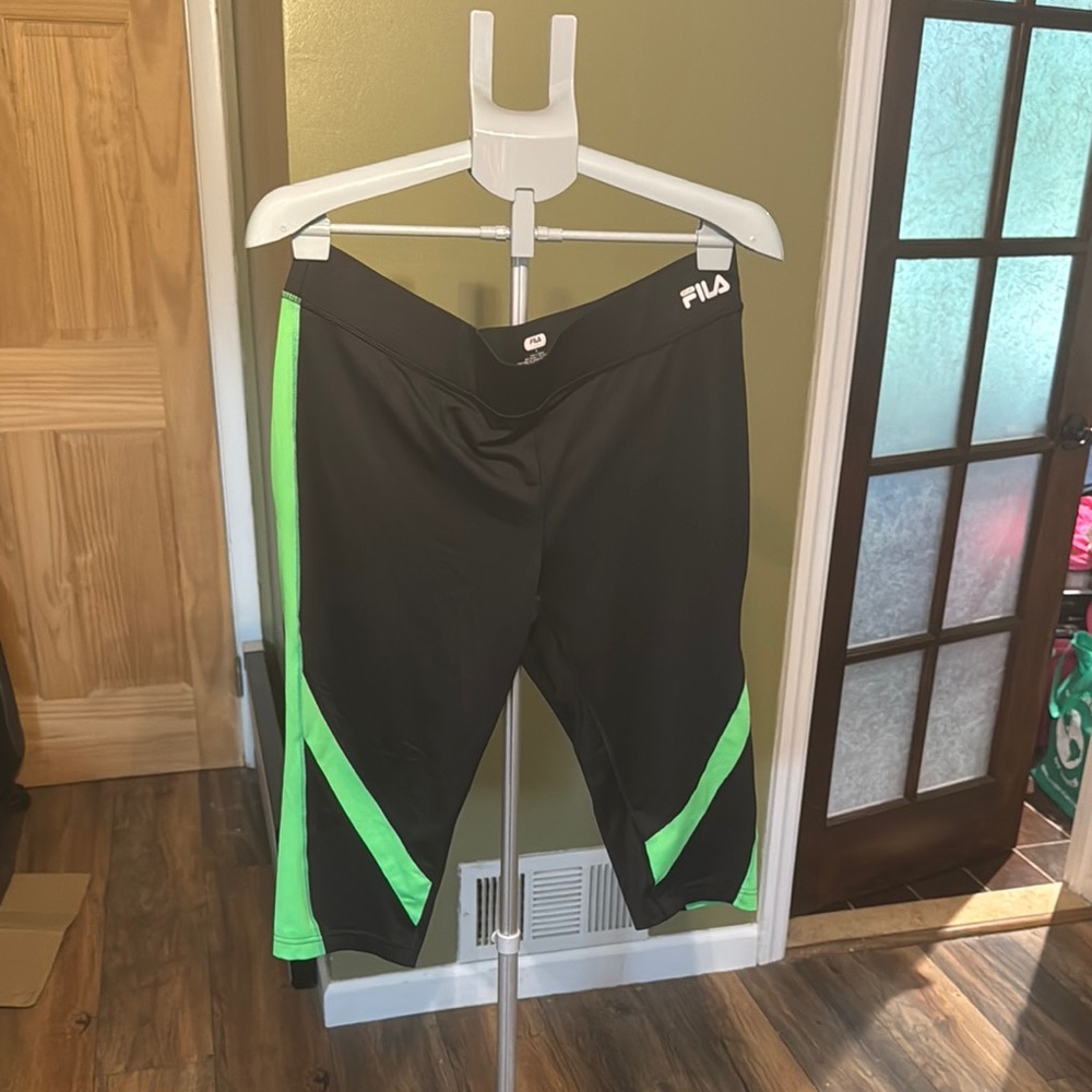 Fila Black and Green Performance Leggings